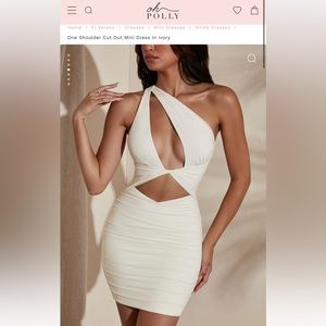 Oh Polly cut out dress ivory